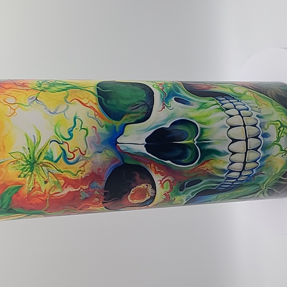 🥤2 for $40🥤Smoking Skull 20oz skinny Tumbler Handcrafted